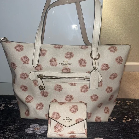 Coach Floral Tote Bag and Wallet - Picture 1 of 5